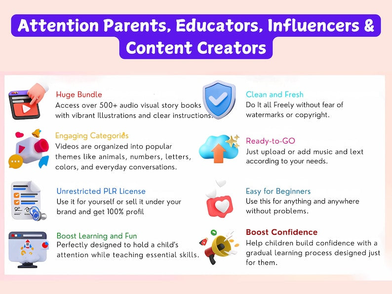 500+ English Learning Audio Visual Books for Kids