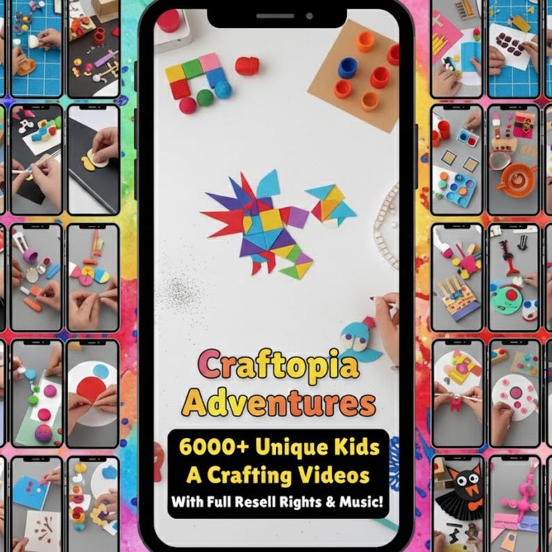 5000+ Kids Craft and Learning Videos, TikTok Reels (Digital Download)