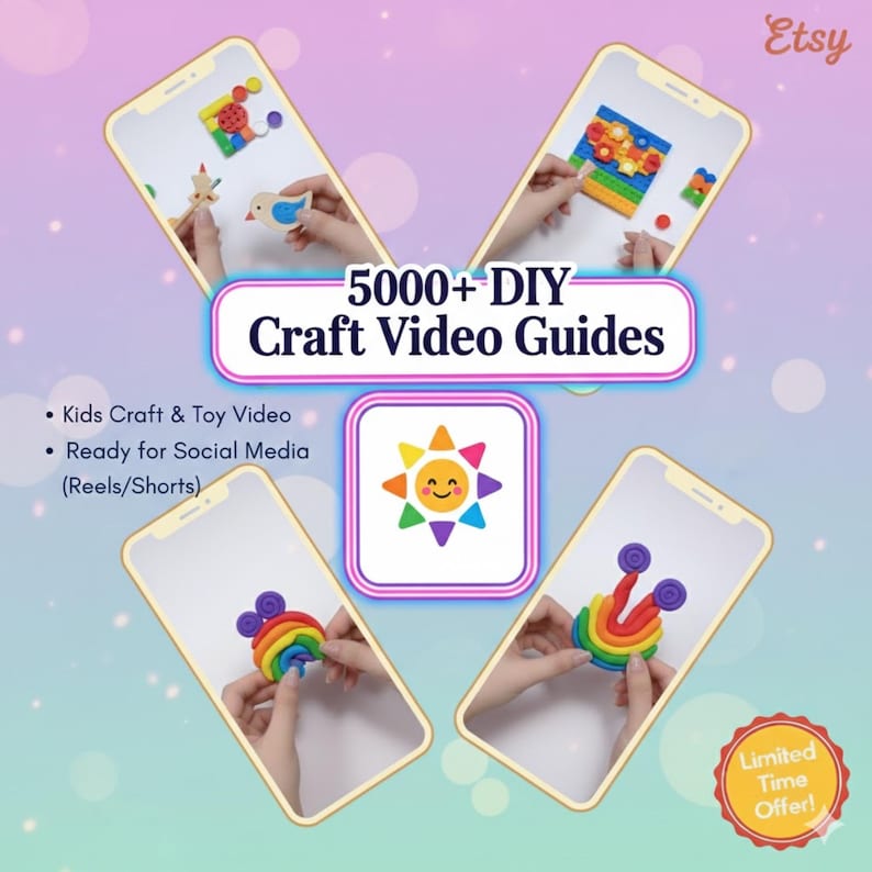 5000+ Kids Craft and Learning Videos, TikTok Reels (Digital Download)