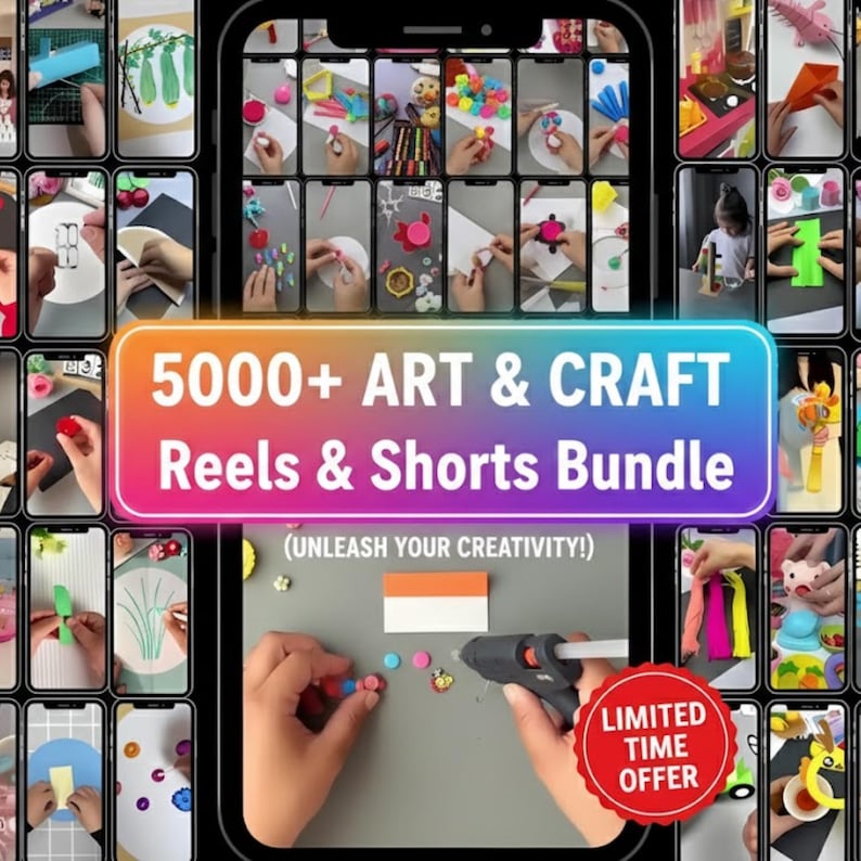 5000+ Kids Craft and Learning Videos, TikTok Reels (Digital Download)