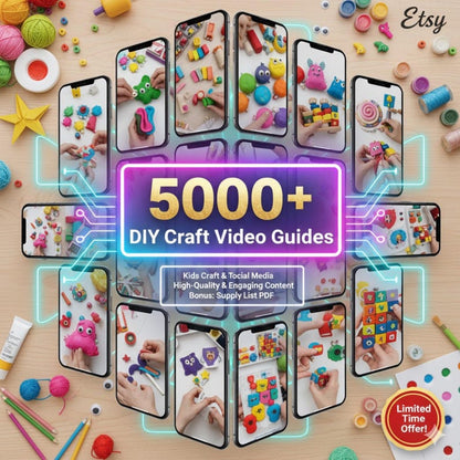5000+ Kids Craft and Learning Videos, TikTok Reels (Digital Download)