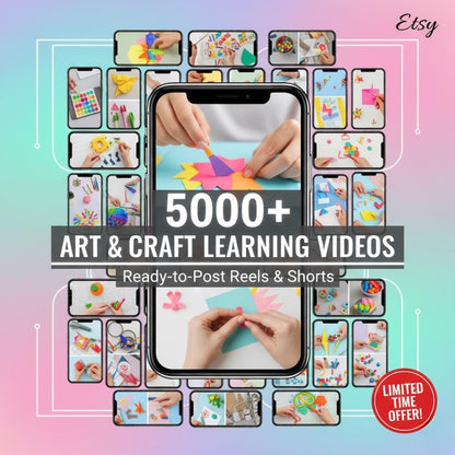 5000+ Kids Craft and Learning Videos, TikTok Reels (Digital Download)